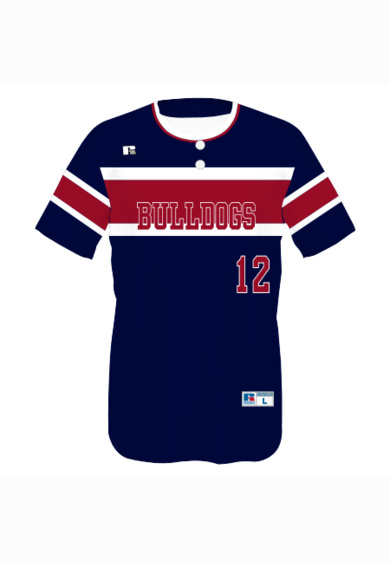 SUBLIMATED TWO-BUTTON PERFORMANCE MESH BASEBALL JERSEY Thumbnail