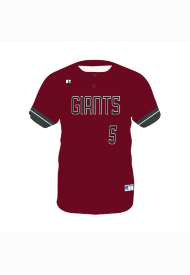 Sublimated Two-Button Baseball Jersey Thumbnail