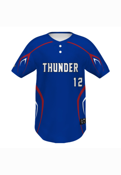 Sublimated Pin-Dot 2-Button Baseball Jersey Thumbnail