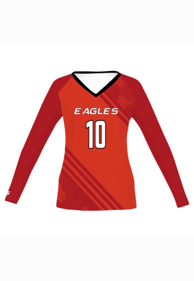 Ladies Sublimated Long Sleeve Volleyball Jersey Thumbnail