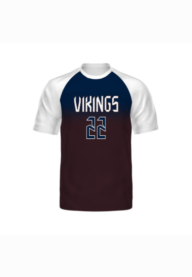 Youth Semi-Sublimated Raglan Tee-White Thumbnail