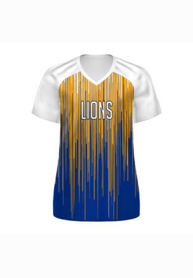 Ladies Semi-Sublimated Raglan Tee-White Thumbnail