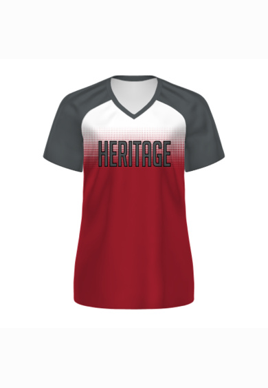 Ladies Semi-Sublimated Raglan Tee-Graphite Thumbnail