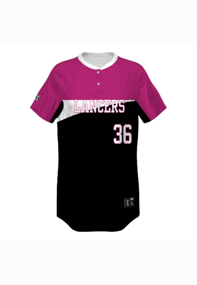 Girls Sublimated 2-Button Softball Jersey Thumbnail