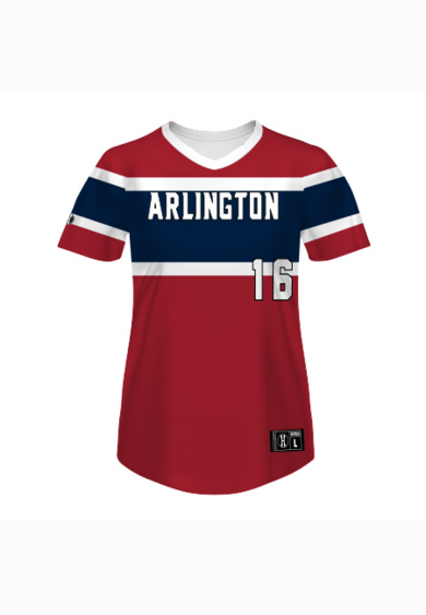 Girls Sublimated Lightweight Short Sleeve Softball Jersey Thumbnail