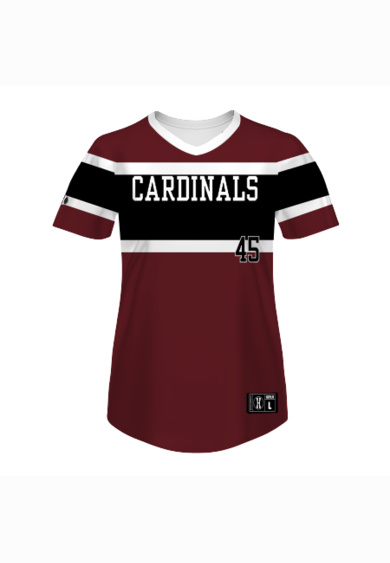 Girls Sublimated Pin-Dot Short Sleeve Softball Jersey Thumbnail