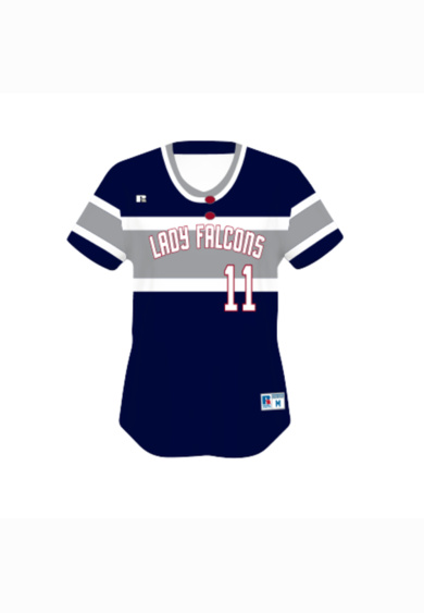 Ladies Sublimated Two-Button Performance Mesh Softball Jersey Thumbnail