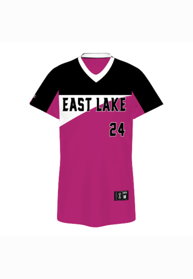 Ladies sublimated reversible v-neck softball jersey Thumbnail