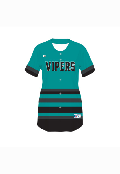 Girls sublimated faux full-button jersey Thumbnail
