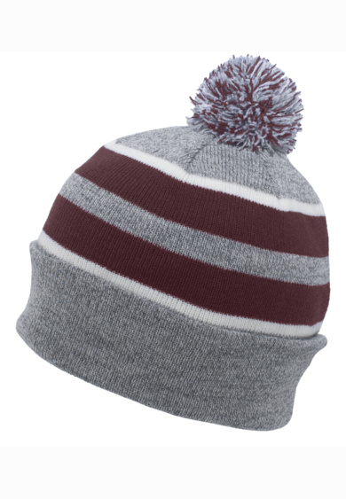 Knit Fold Over Pom-Pom Beanie Thumbnail