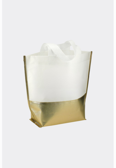 Large Laminated Metallic Bottom Tote Thumbnail