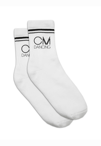 CM DANCING SLX Black Logo-Half-Crew Cotton Socks Thumbnail