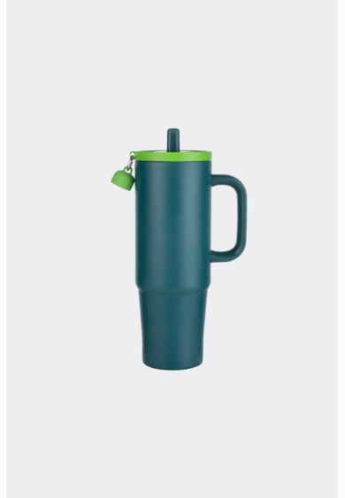 Kentia SS Travel Mug w/Silicone Straw & Charm Holder - 30oz Thumbnail