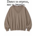 Studio Essentials French Terry Oversized V-Neck Thumbnail