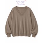 Studio Essentials French Terry Oversized V-Neck Thumbnail