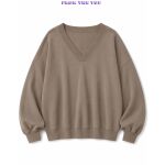 Studio Essentials French Terry Oversized V-Neck Thumbnail